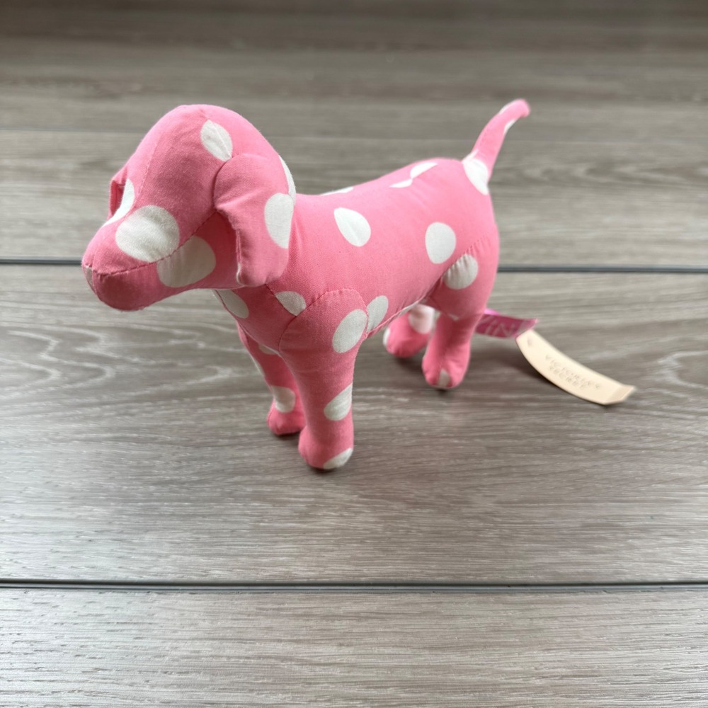 Victoria's Secret PINK Dog Plush Polka Dot Pink OS